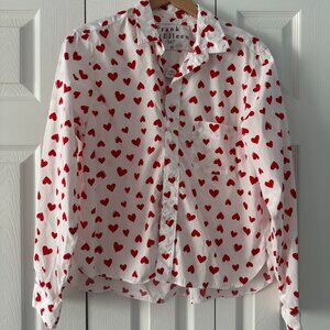 Frank & Eileen - SILVIO Red Hearts, Superluxe Cotton - Size M